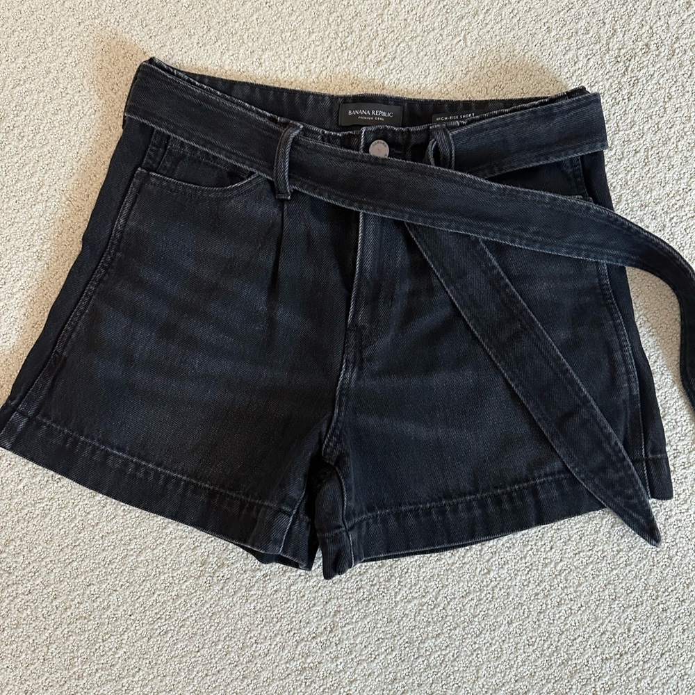 Banana Republic High Waist Black Shorts